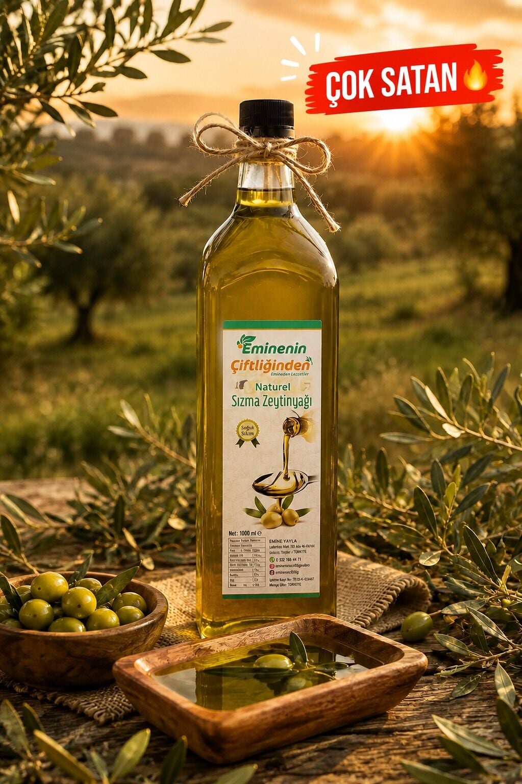 ERKEN HASAT SOĞUK SIKIM ZEYTİN YAĞ 1 LT Yeni Sezon