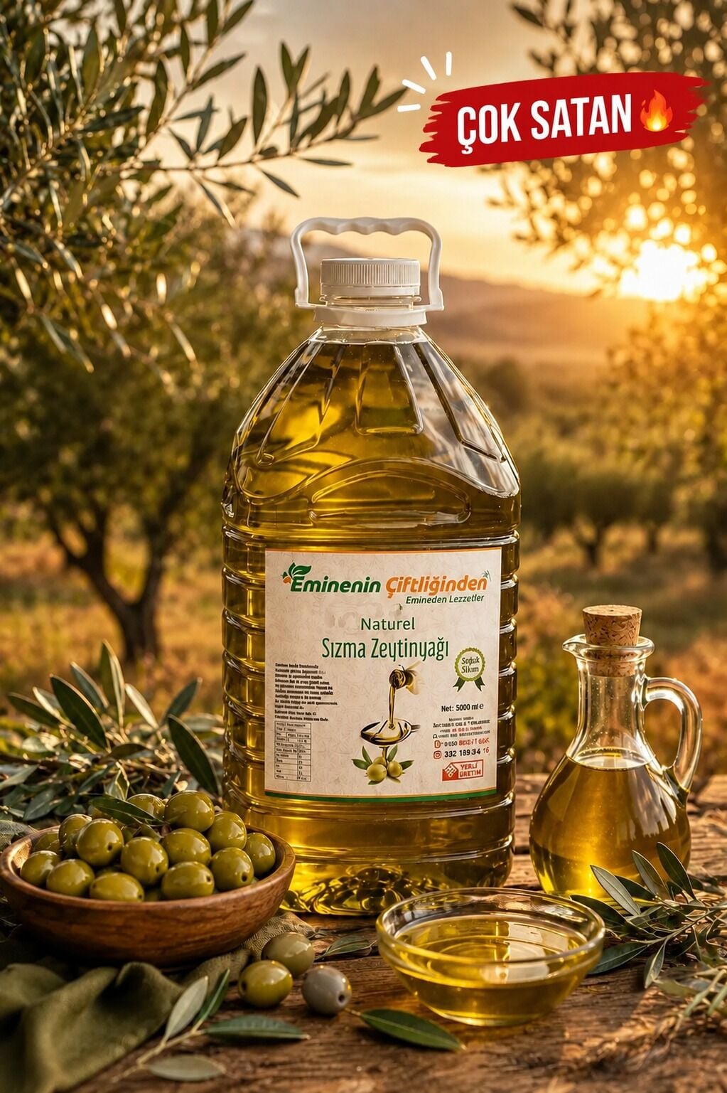 NATUREL SIZMA ZEYTİN YAĞ ŞİŞE 5 LT