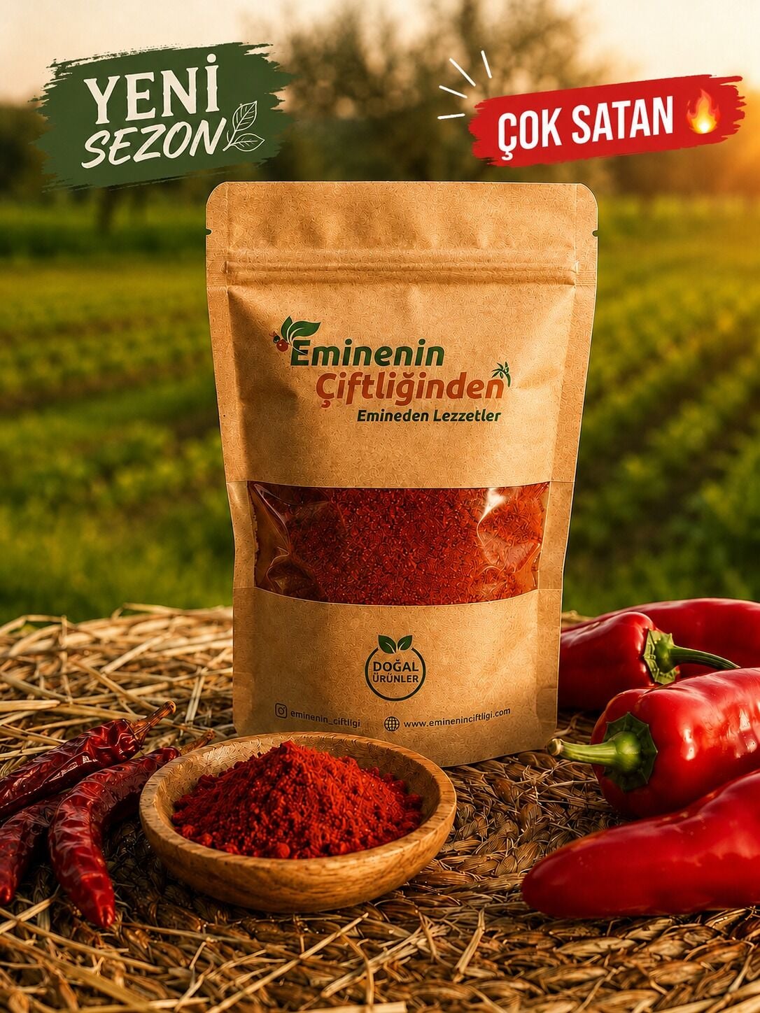 TOZ KIRMIZI BİBER 1 KG