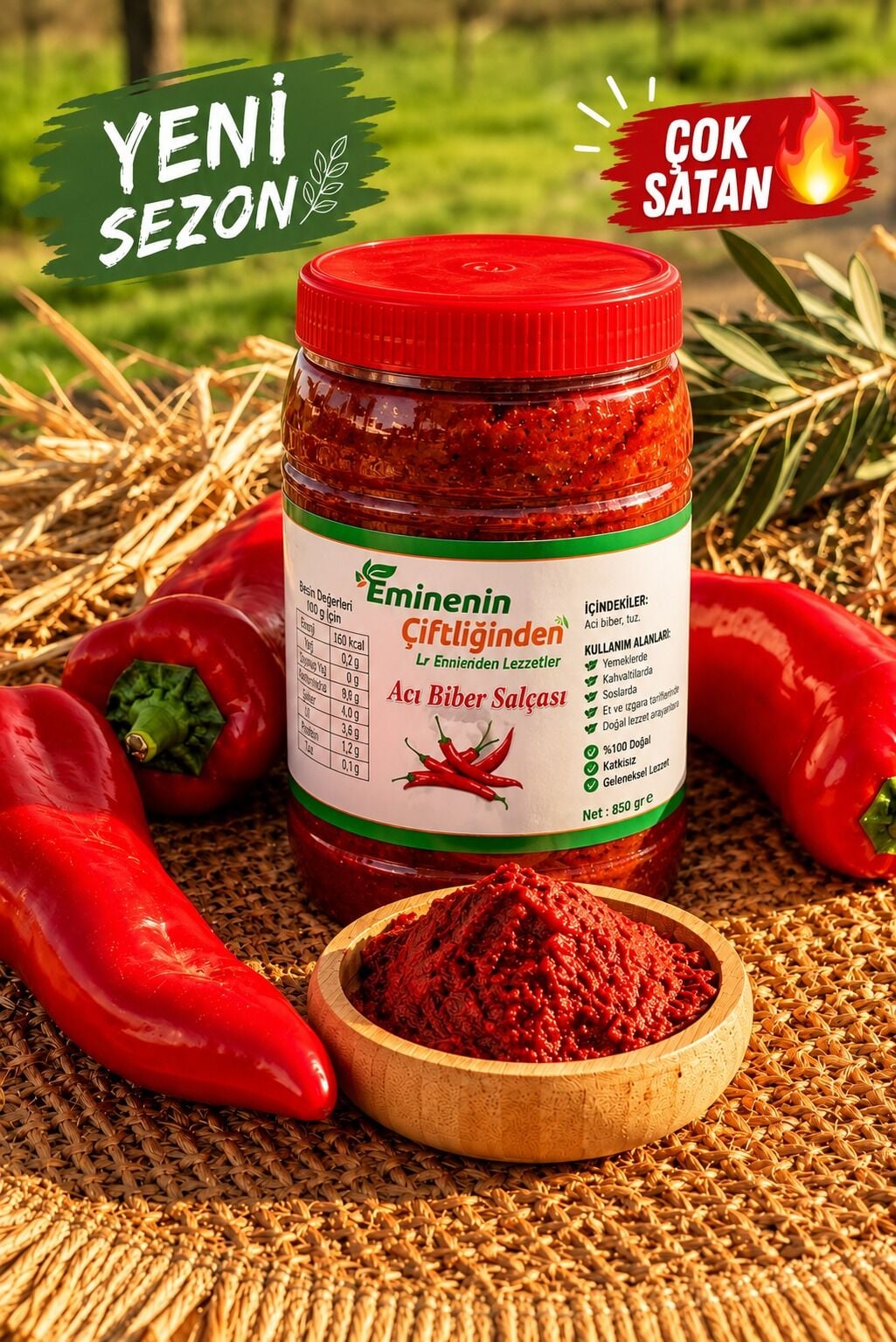 ACI BİBER SALÇASI 1KG