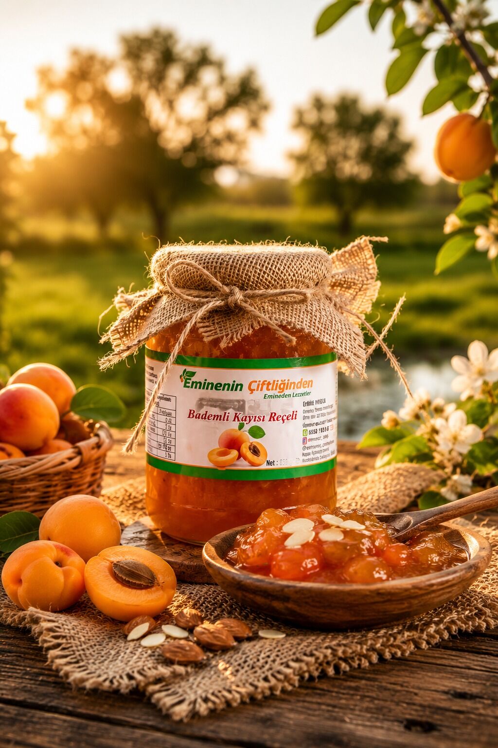 BADEMLİ KAYISI REÇELİ 850 GR