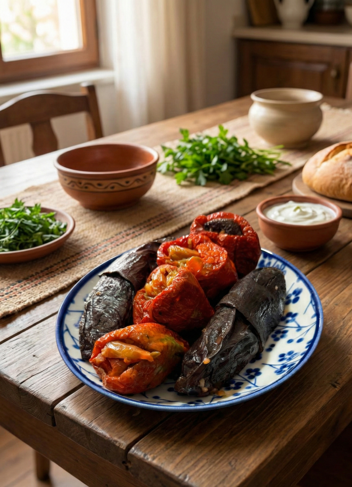 KURU BİBER-PATLICAN DOLMASI (1 KG)