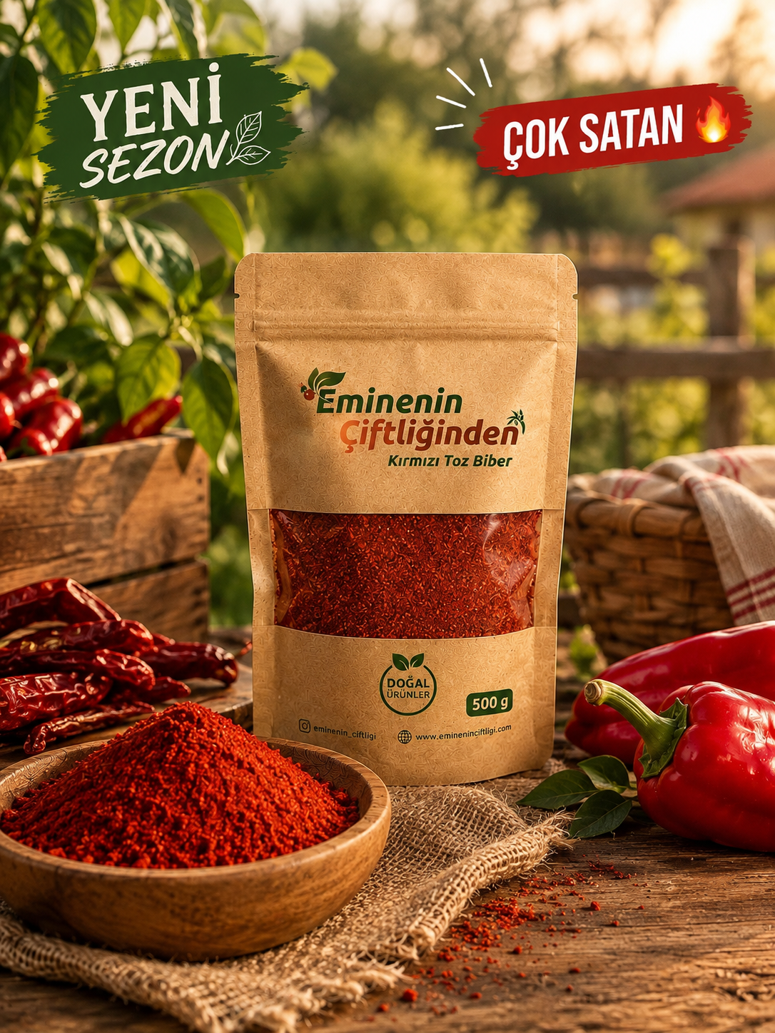 KIRMIZI TOZ BİBER (500 GR)