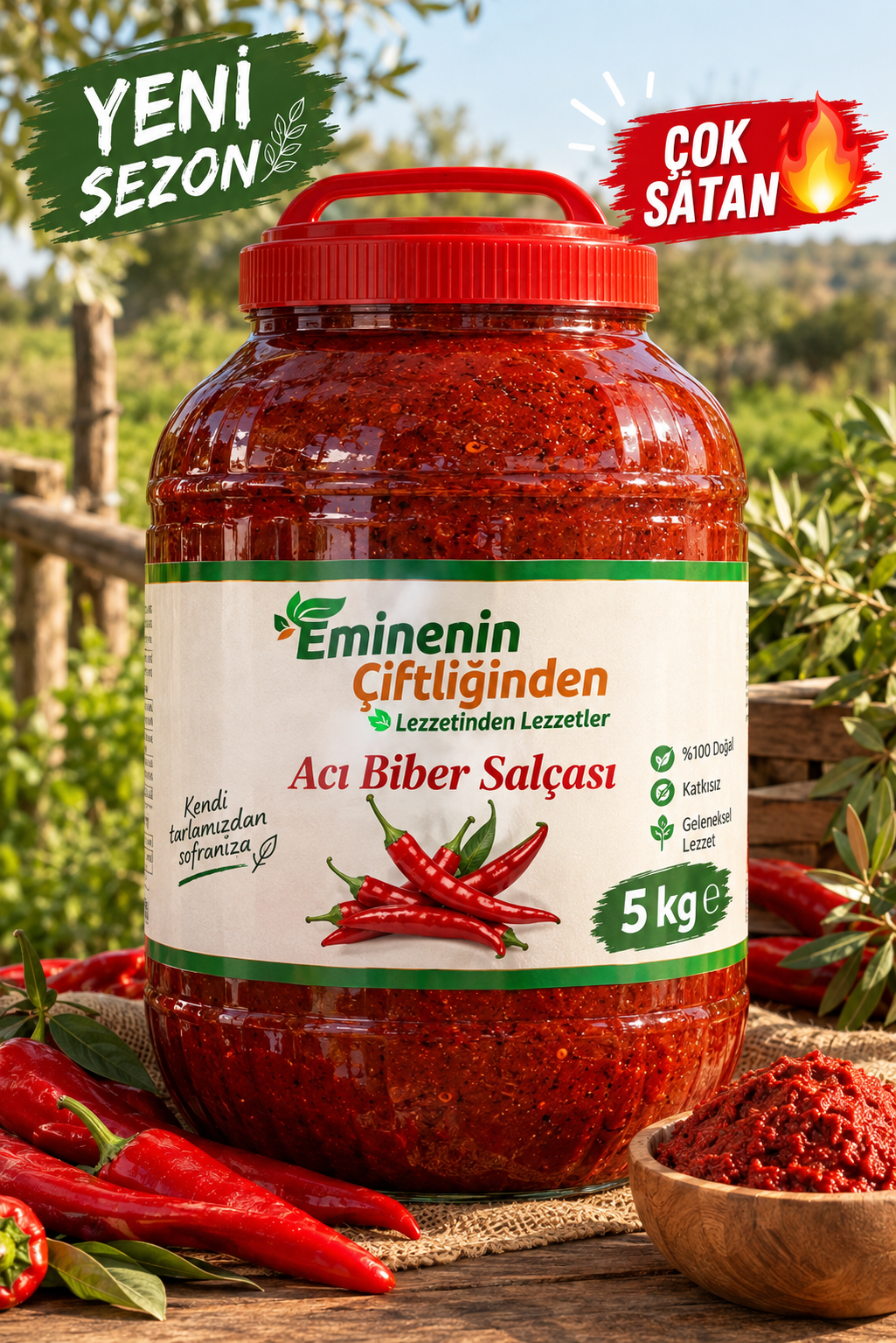 ACI BİBER SALÇASI (5 KG)