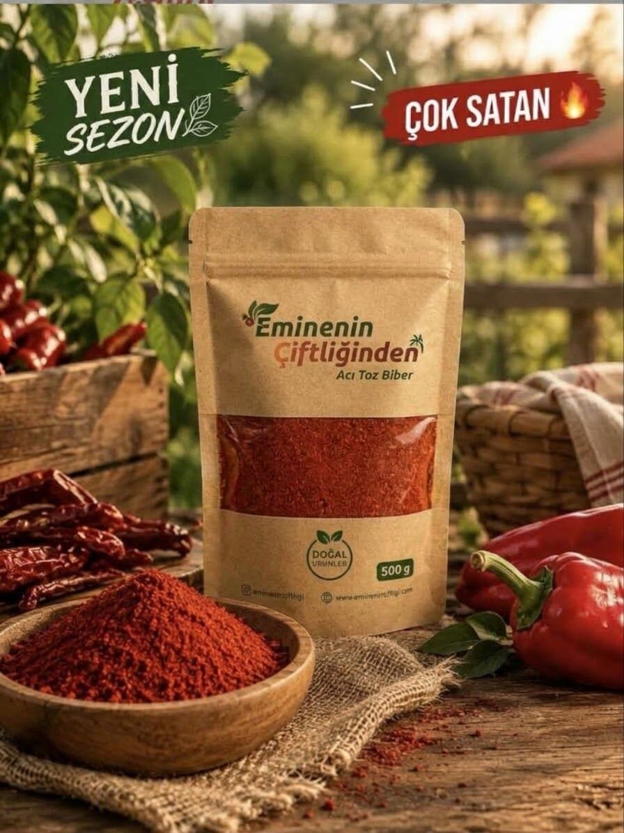 ACI KIRMIZI TOZ BİBER (500 GR)